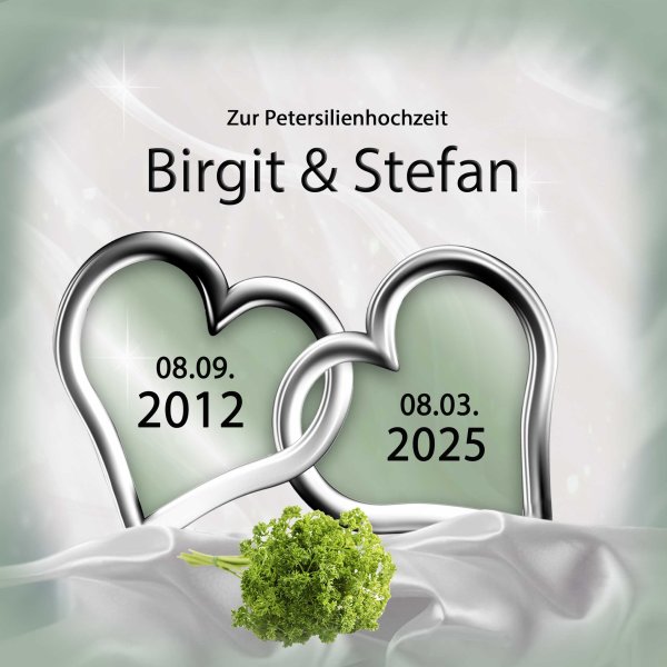 Petersilienhochzeit Schieferbild